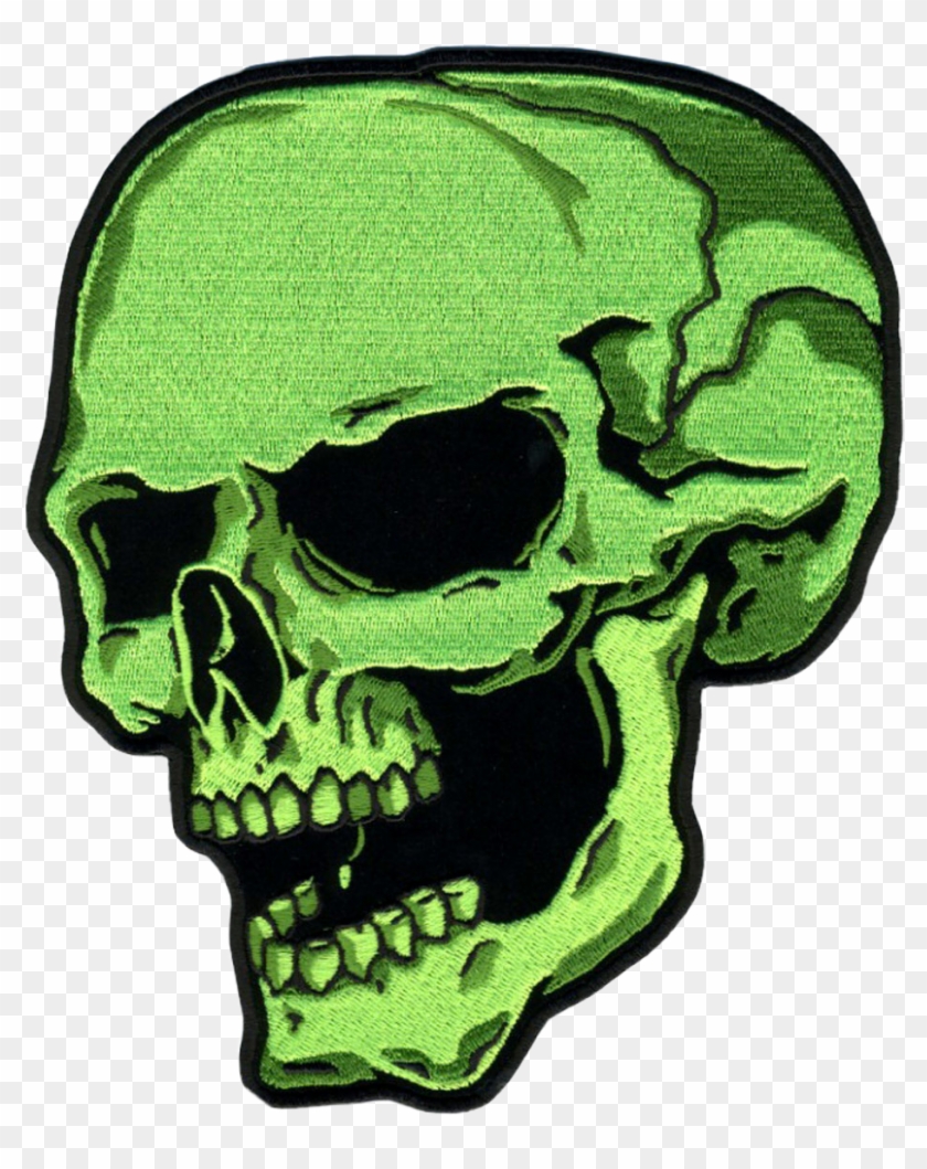 #scgreen #green #vote #skull #slime #lime #sick #cool - Transparent Green Skull Png Clipart