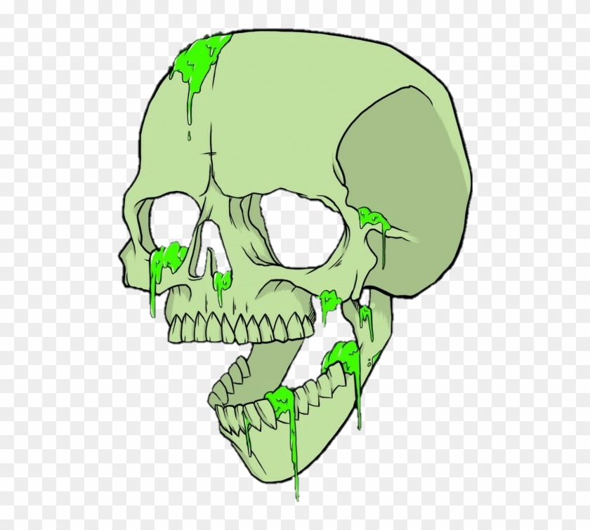 #skull #grime #green - Grime Skull Png Clipart #4594827