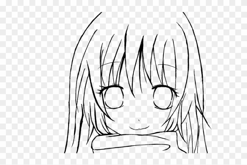 Anime Clipart Easy - Line Art Anime Easy - Png Download