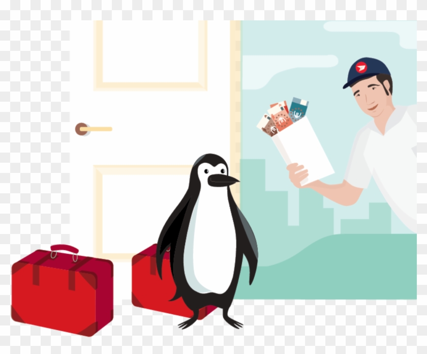 Percy Penguin Receives His Foreign Currency Delivery - Adã©lie Penguin Clipart #4594921