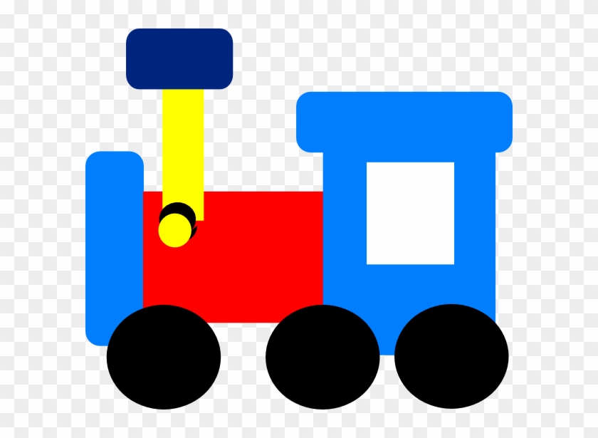 Children Train Clip Art - Red Blue And Yellow Train Clipart - Png Download #4595493