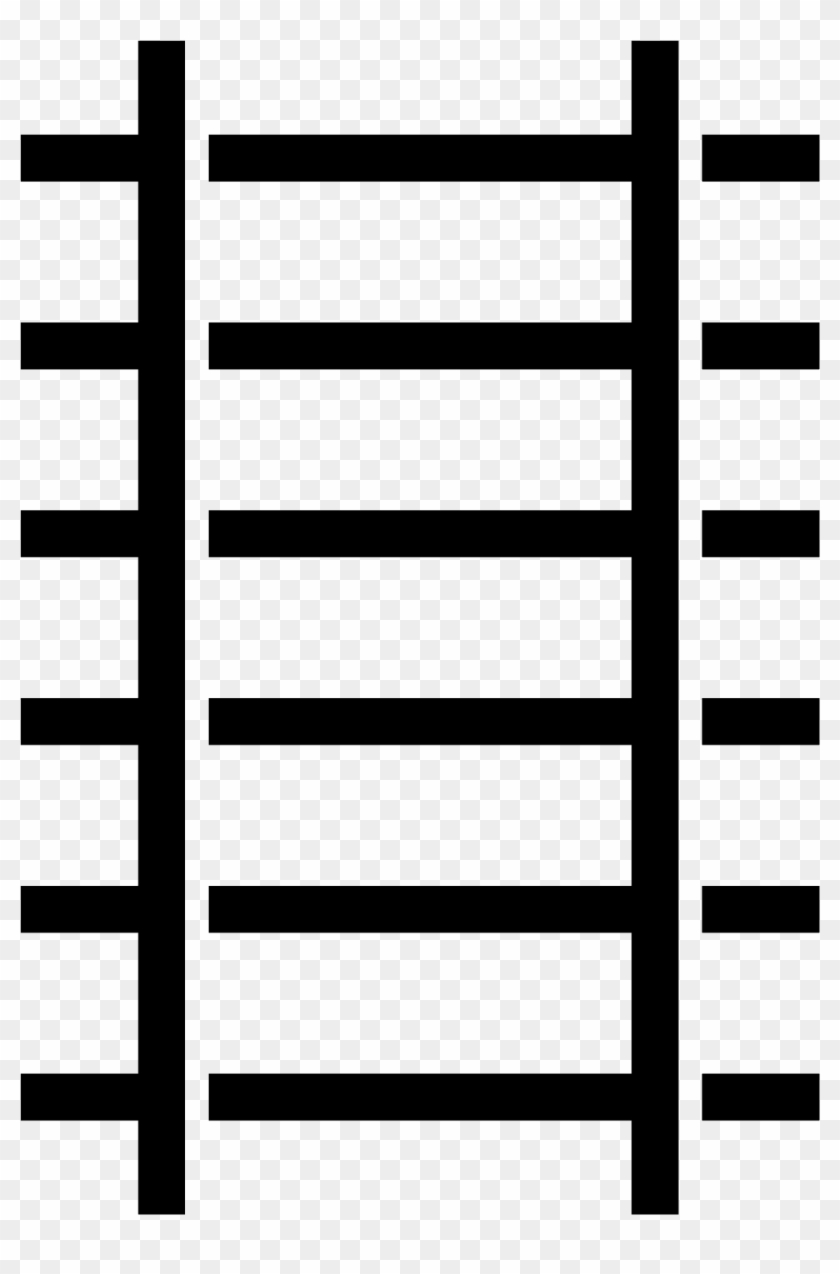 Vector Trains Track - Monochrome Clipart