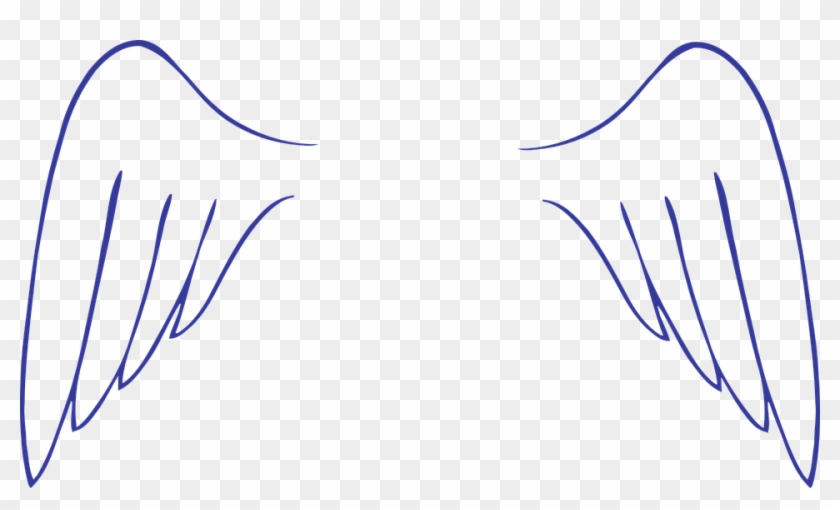Asas De Anjo Desenho Png - Simple Angel Wings Drawing Clipart