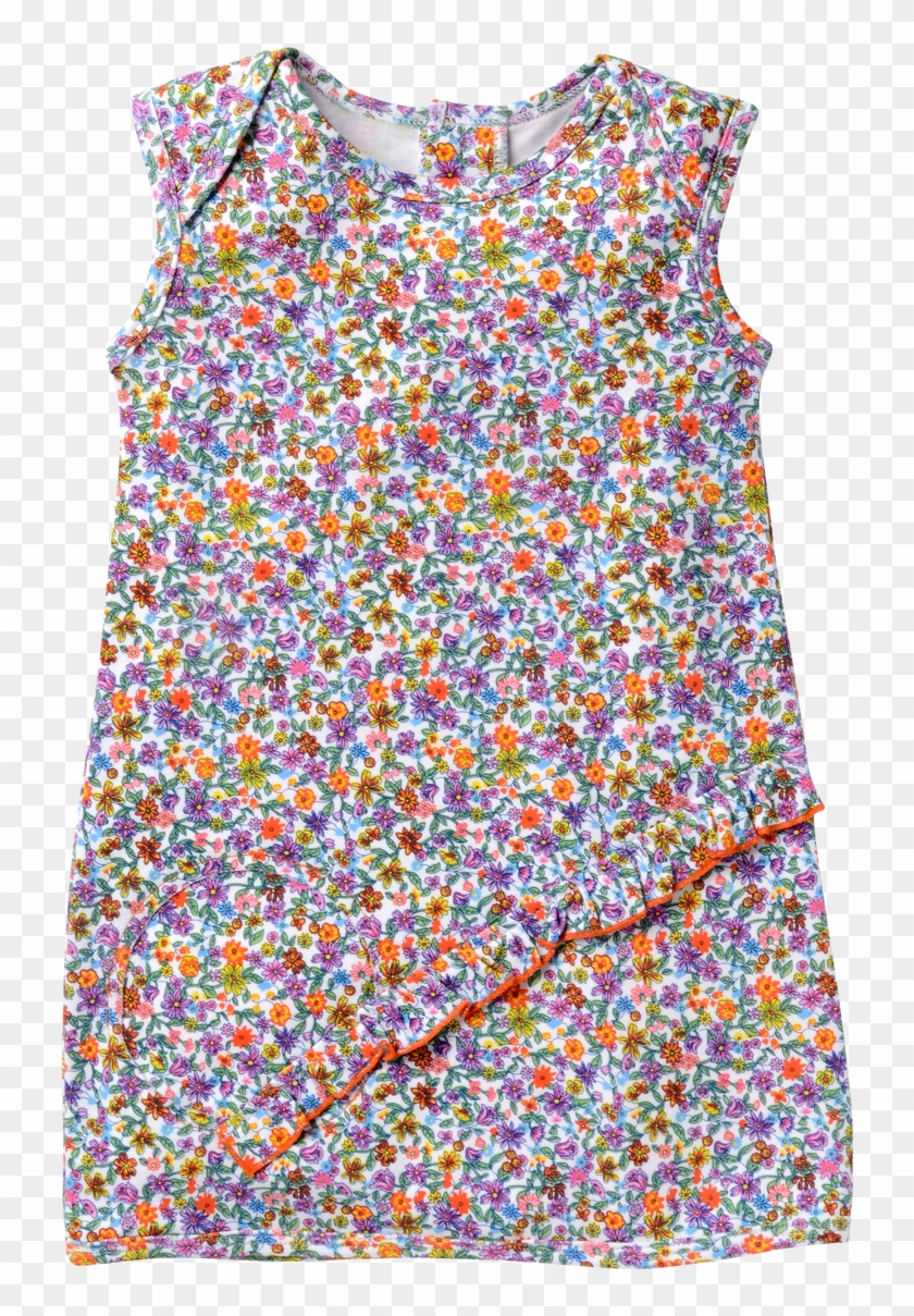 Diagonal Ruffle Dress - Day Dress Clipart #4596104