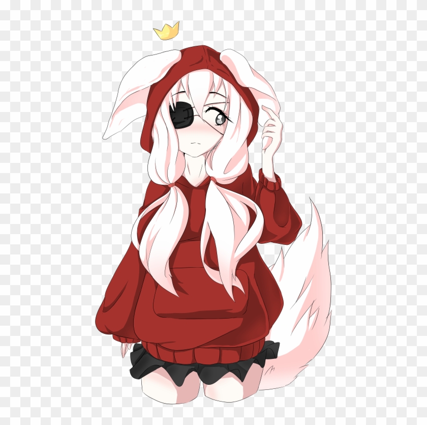 Oc Own Character Anime Girl Art Hoodie Fox Ears Eye - Anime Girl Fox Hoodie Clipart
