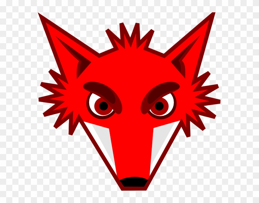 Red Fox Head Clip Art - Fox Head Cartoon - Png Download #4596532