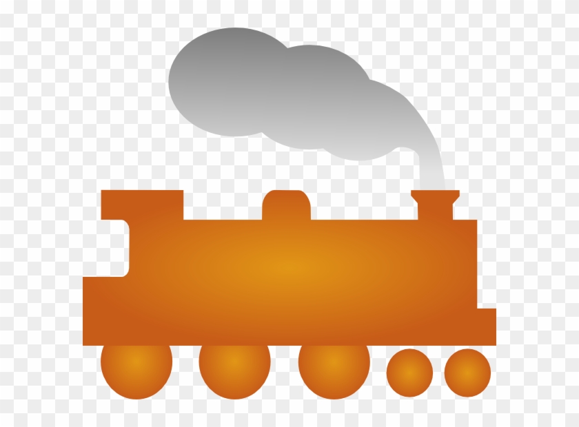 Train Clip Art At Clker - Orange Train Clipart - Png Download #4596578
