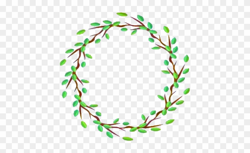 #leaves #frame #circle #sticker #freetoedit - Leaves Circle Frame Png Clipart #4596711