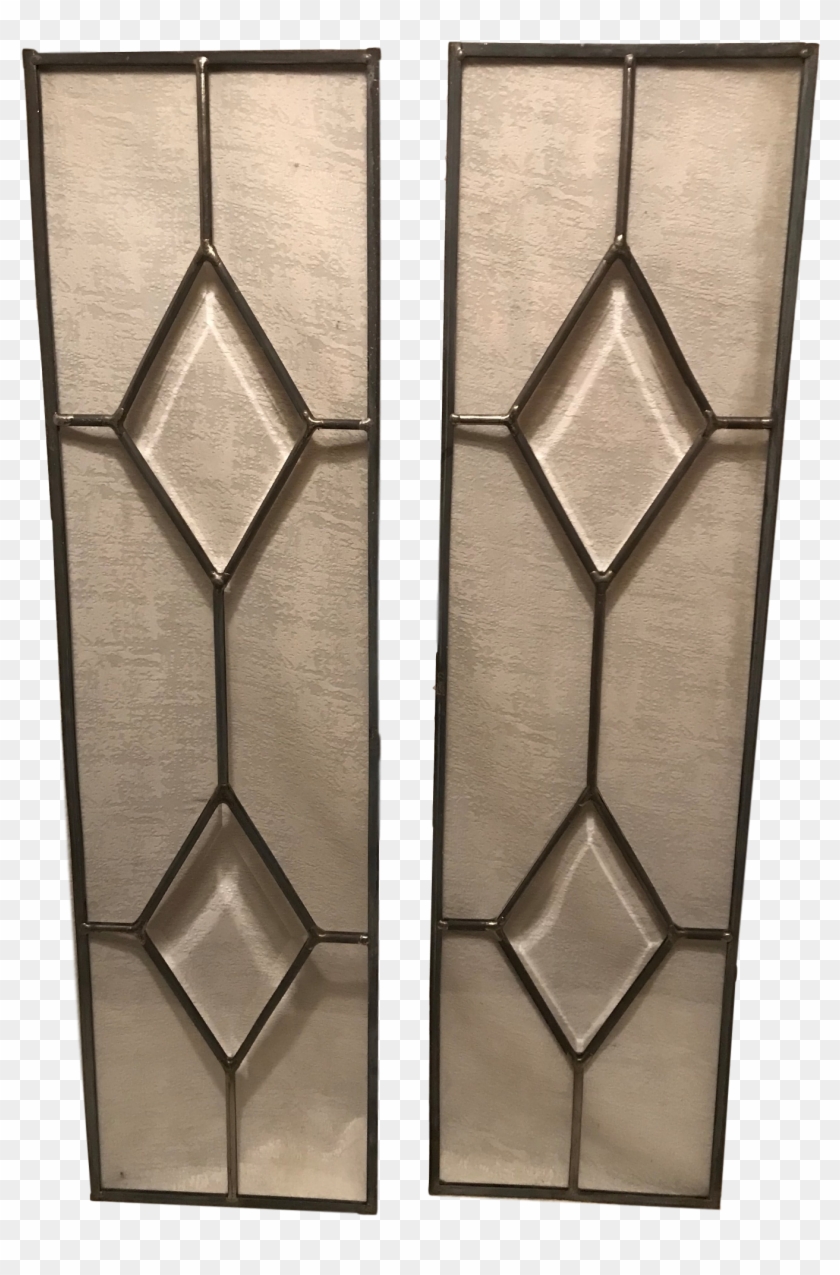 Vintage Beveled Geometric Leaded Clear Glass Window - Wood Clipart #4597187