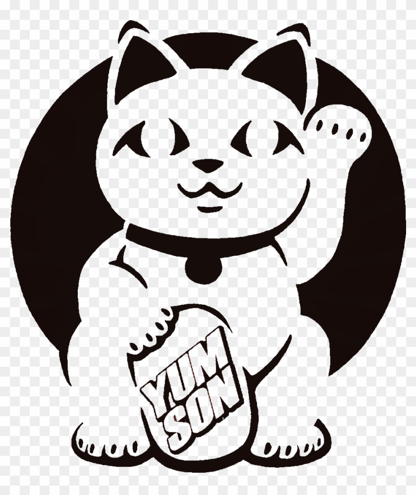 Lucky Cat Chinese Draw Clipart