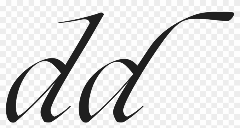 Some Of The Stems In Ogg Droop Over To The Right, Which - Calligraphy Clipart