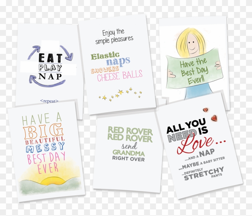 6 Card Bundle - Illustration Clipart