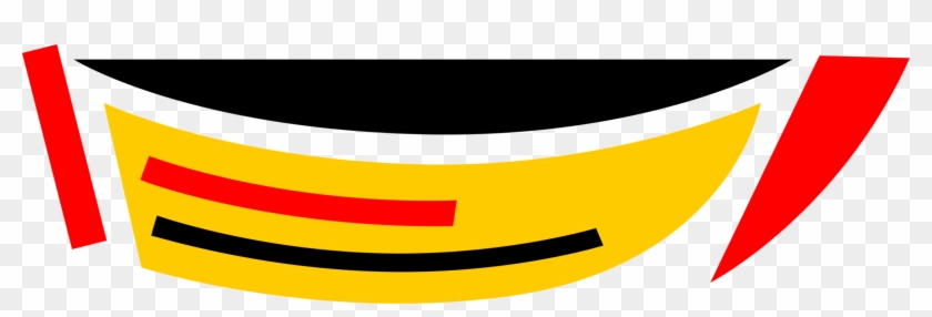 Vector Illustration Of Rowboat Or Row Boat Watercraft - Circle Clipart