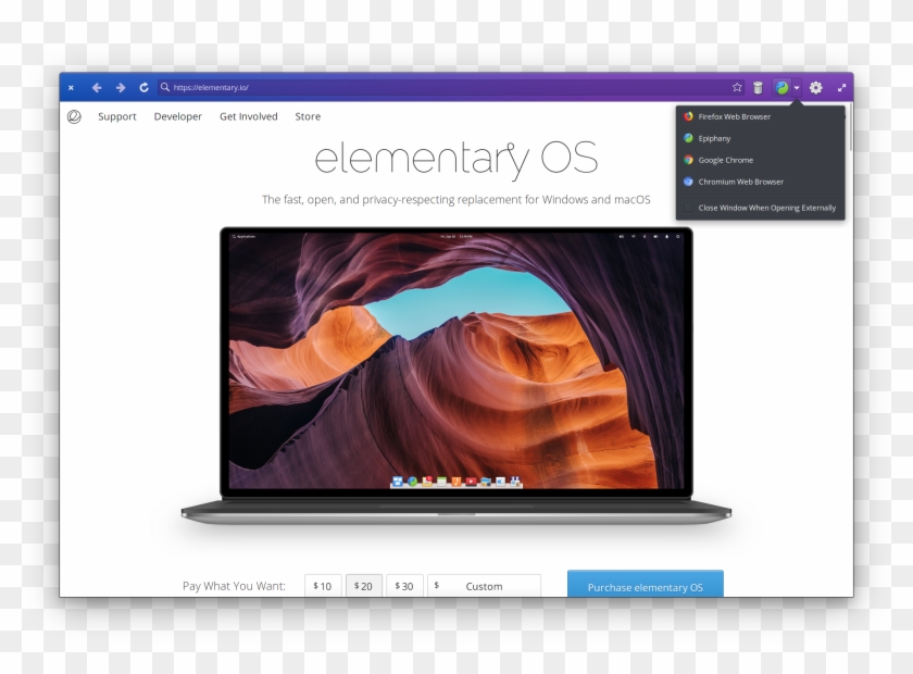 The Always-incognito Web Browser - Elementary Os Minimalist Theme Clipart