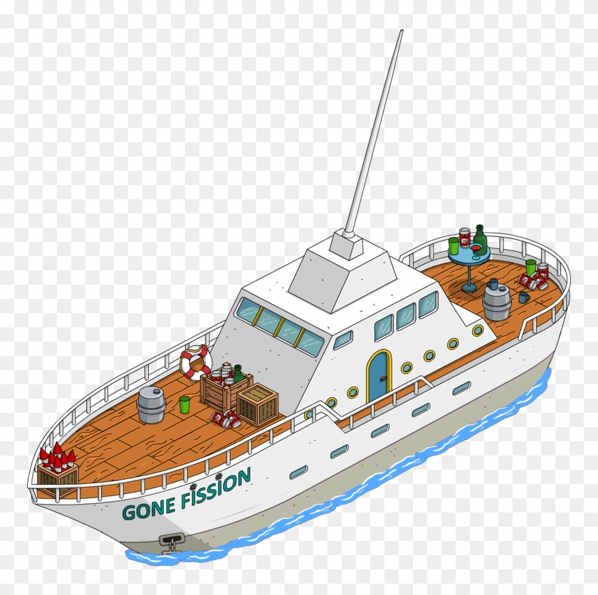 Tapped Out Gone Fission - Simpsons Tapped Out Boat Clipart