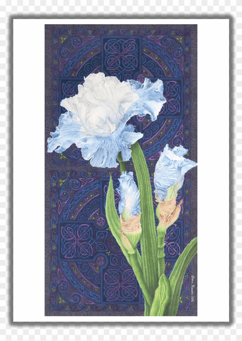 "abiding Faith" Blue Iris Blank Card - Hyacinth Clipart #4599888