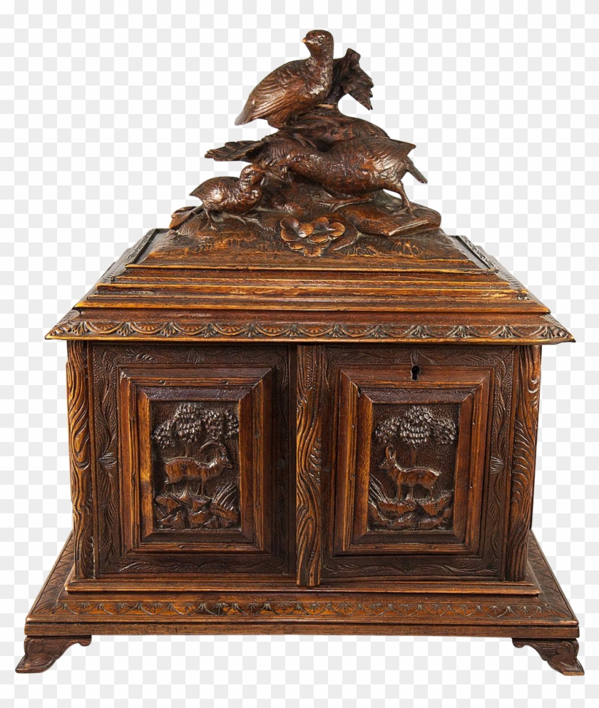 Superb Antique Black Forest Cigar Chest, Not Humidor, - Chiffonier Clipart