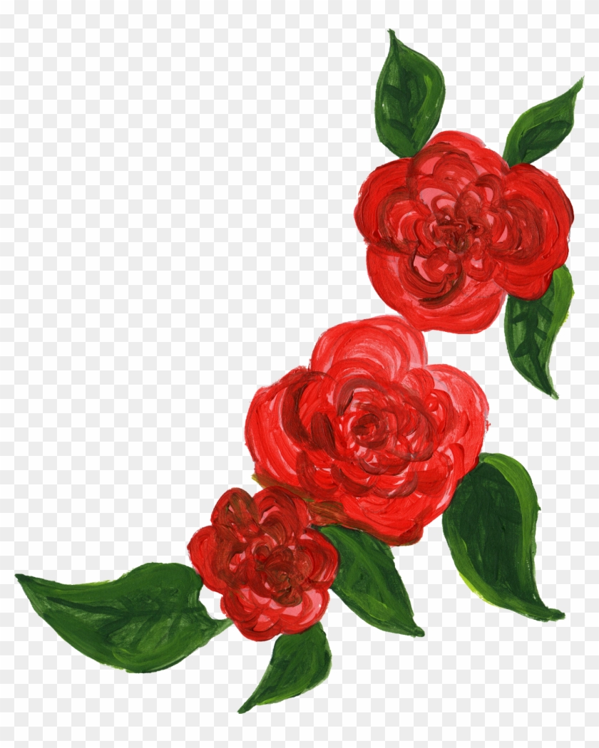 Png File Size - Png Format Red Flowers Png Clipart #460254