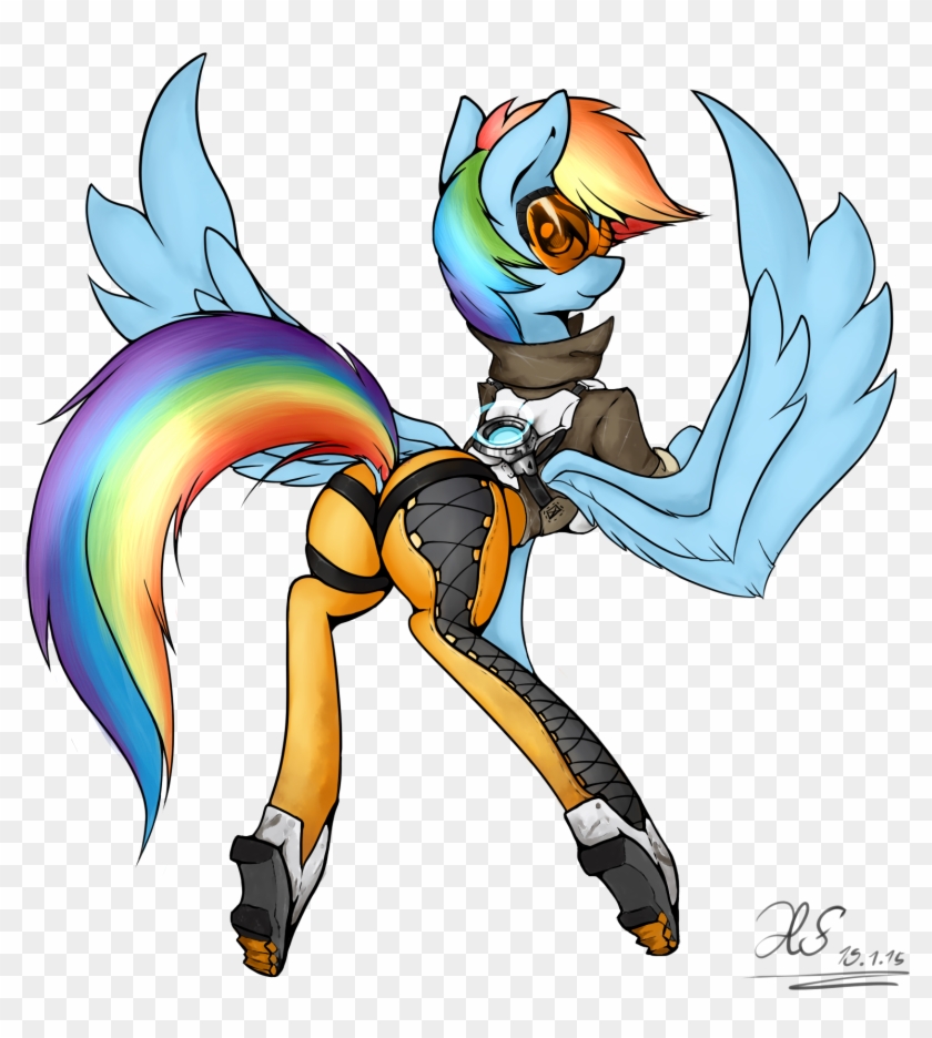 Ho7y5hoxx, Clothes, Goggles, Overwatch, Plot, Rainbow - Rainbow Dash Tracer Overwatch Clipart