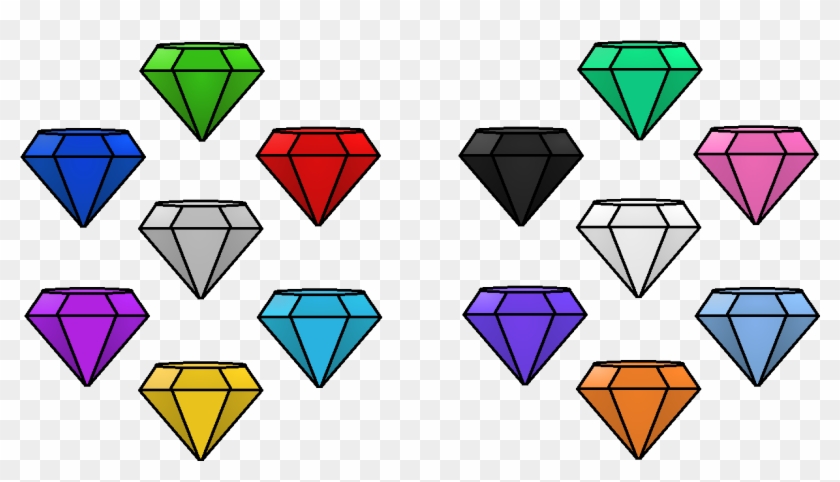 Emerald Clipart Chaos - All Colors Chaos Emeralds - Png Download