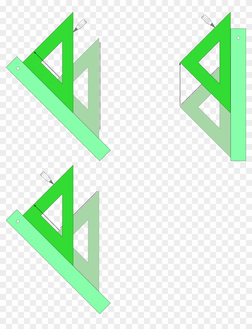 Open - Trouver Une Horizontale Avec Une Équerre Règle Fil Clipart #461166