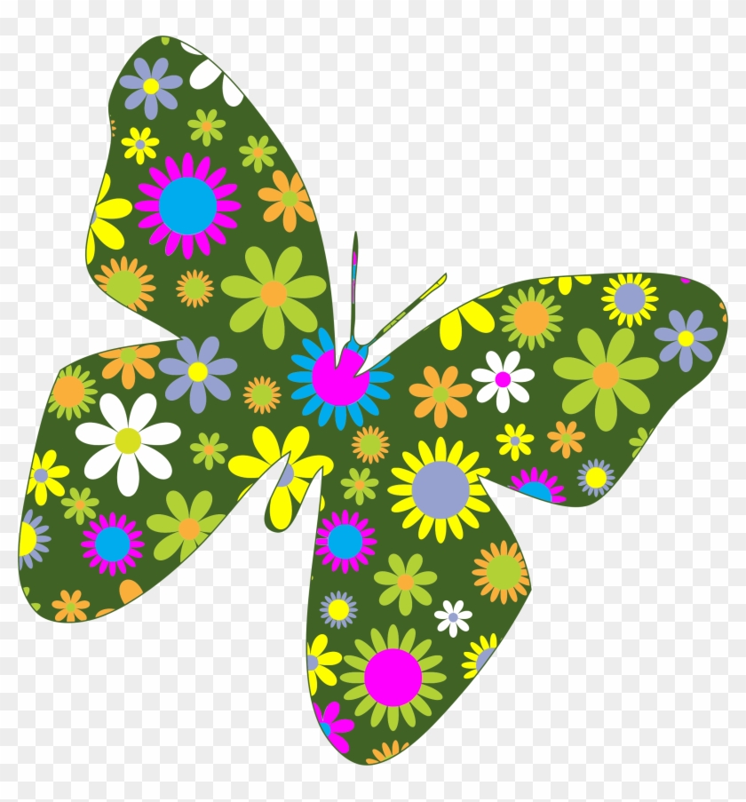 Clipart Flowers And Butterflies Png Transparent Png #461251