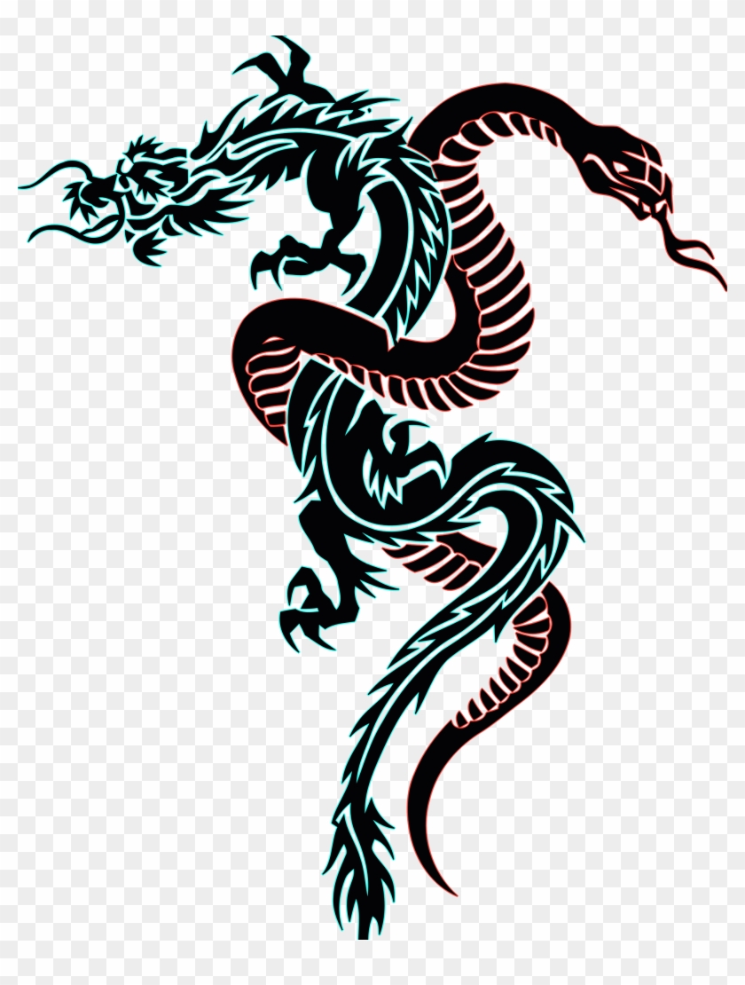 Tattoo Png Image Transparent Background - Dragon And Snake Tattoo Designs Clipart #461374