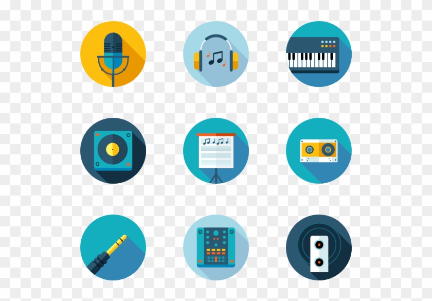 Music Elements - Music Note Flat Design Clipart