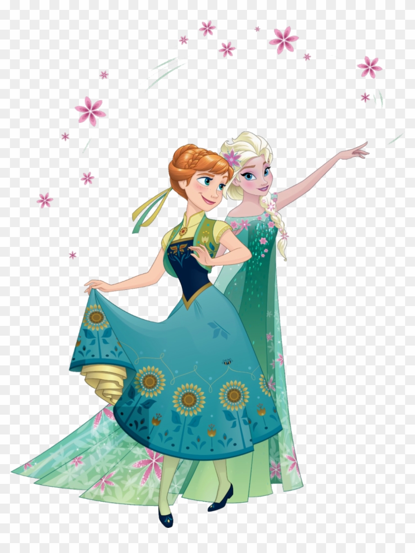 Egipciaca 2d Anna And Elsa From Frozen Fever - Anna And Elsa Frozen Fever Clipart