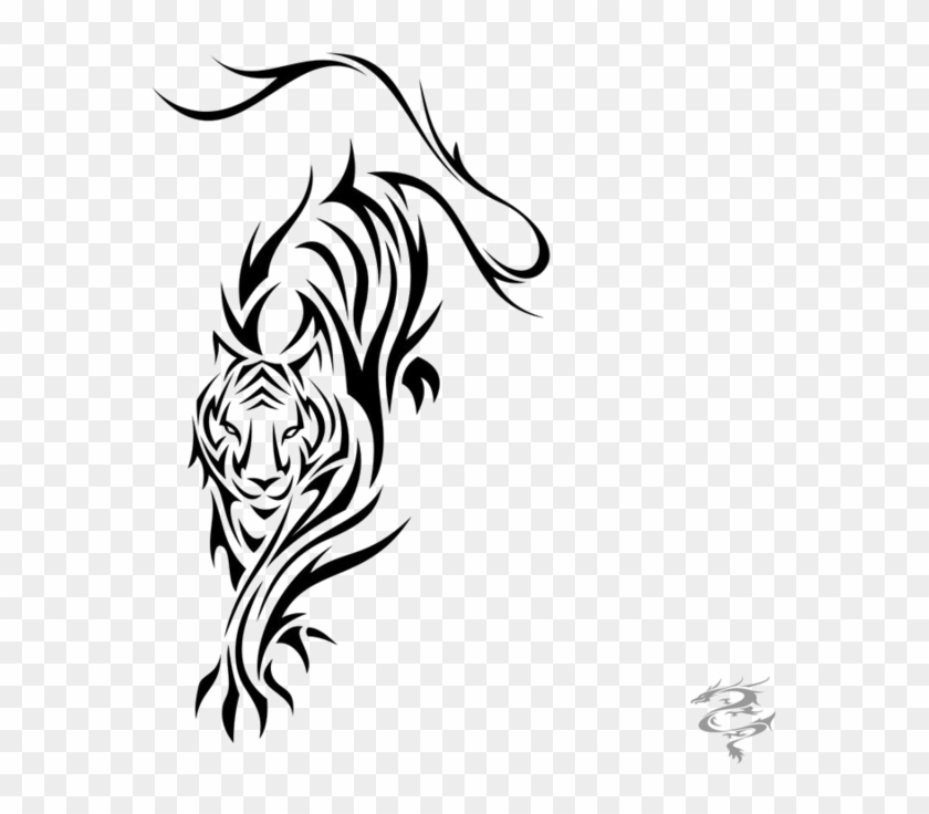 Tiger Tattoos Png Clipart - Ave Fenix En Blanco Y Negro Transparent Png #461790