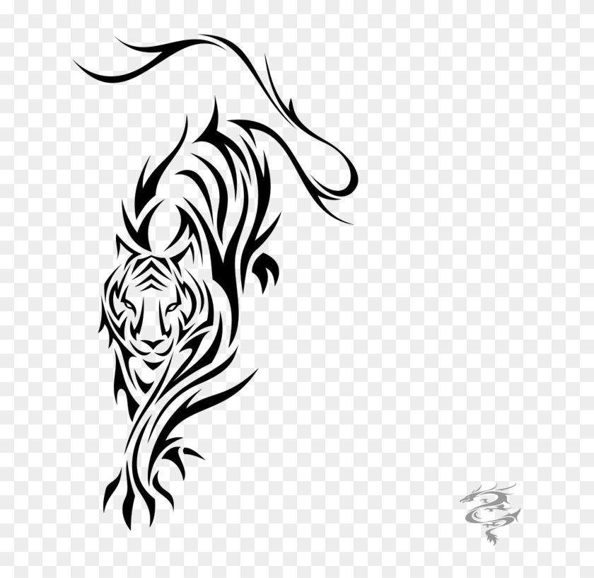 Tiger Tattoos Png Clipart - Tatuajes De Tigres Tribales Transparent Png #462061