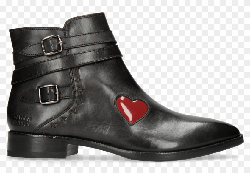 Ankle Boots Candy 5 Black Heart Patent Red - Motorcycle Boot Clipart #462205