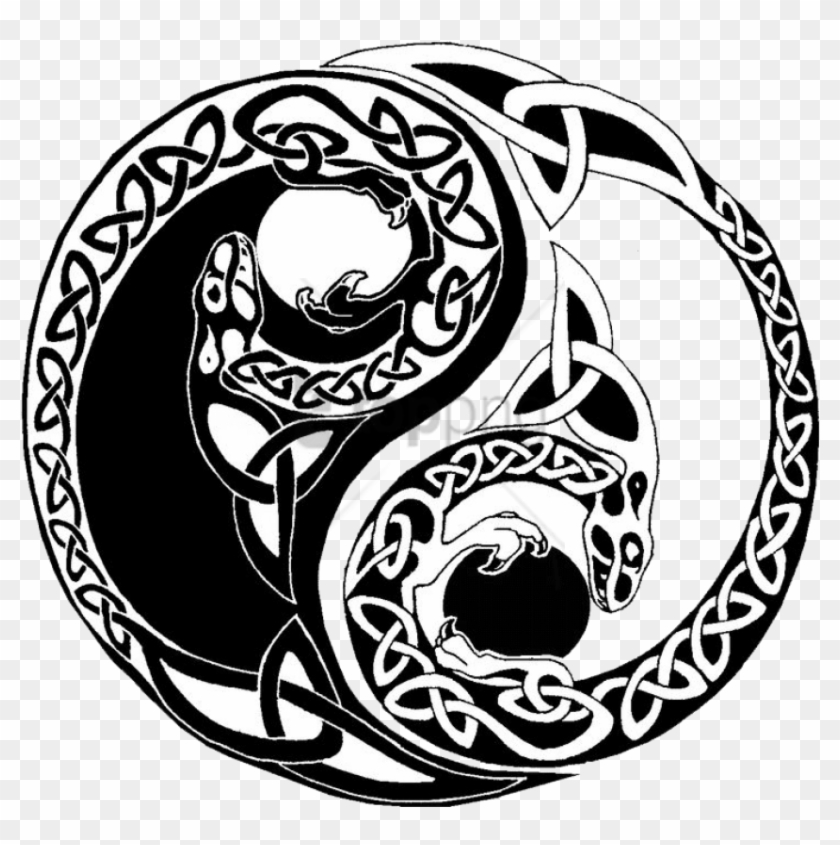 Yin-yang Tattoos - Yin Yang Celtic Knot Clipart