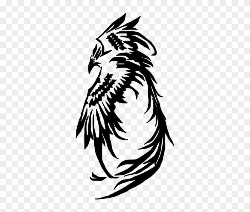 Phoenix Tattoos Png Hd - Tribal Tattoo Phoenix Png Clipart #462294