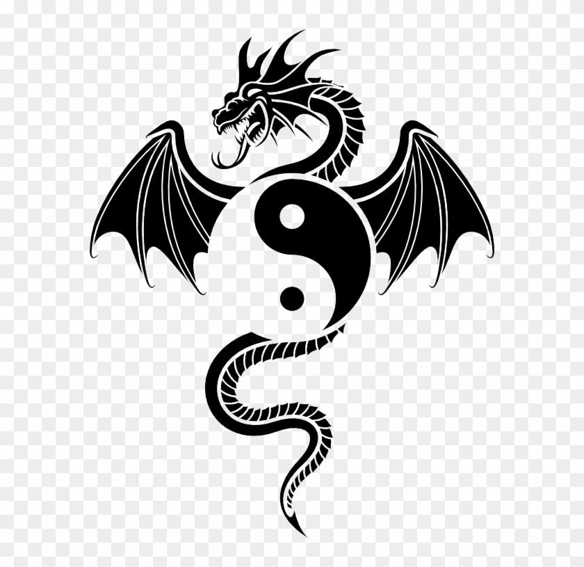 Keep Visit Daily For More New Editing Tools And Effect - Dragon With Yin Yang Tattoo Clipart