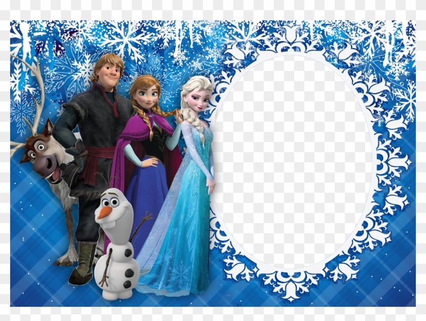 Picture Frozen Series Frame Elsa Disney Anna Clipart - Moldura De Foto Frozen - Png Download