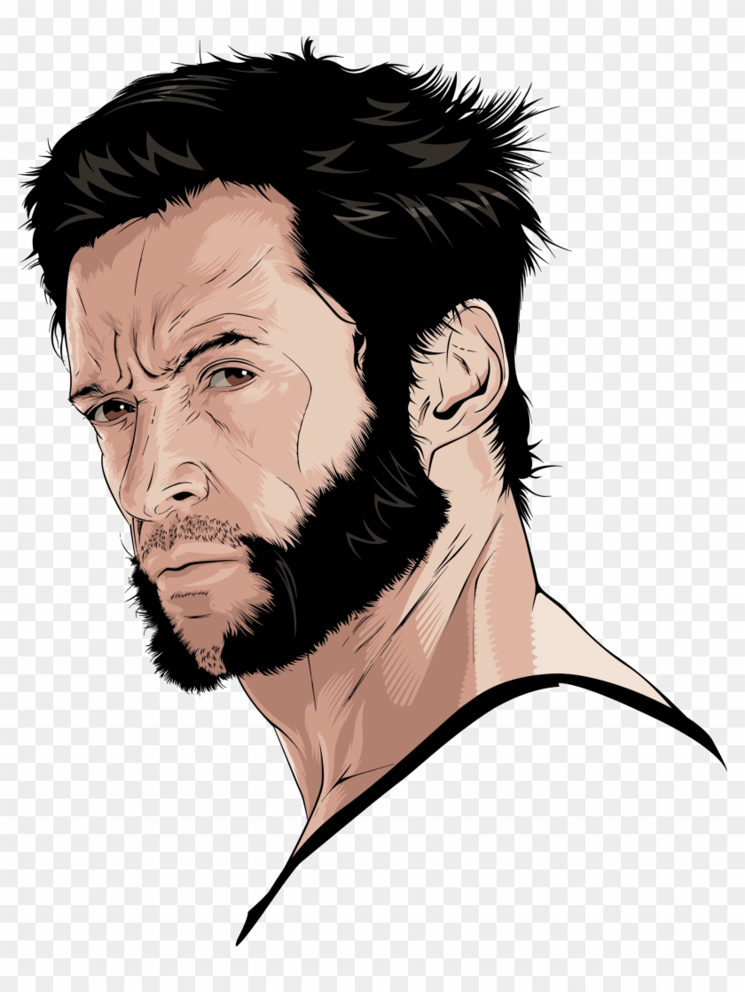 Big Image - Hugh Jackman Wolverine Drawing Clipart #462550