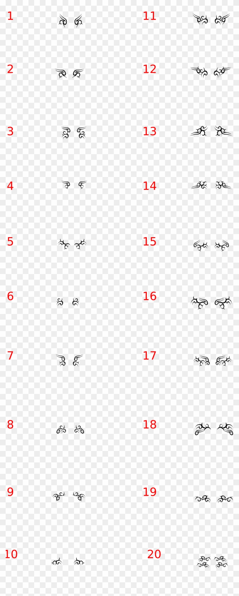 This Free Icons Png Design Of 20 Tribal Tattoos Clipart #462646