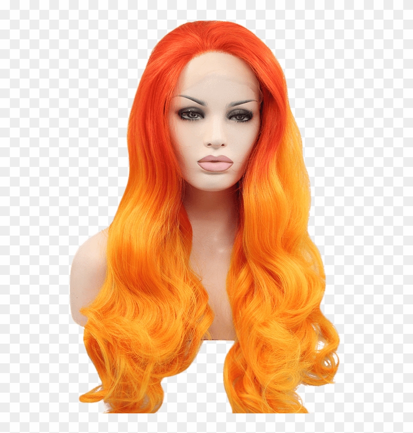 Orange Cosplay Wig Clipart