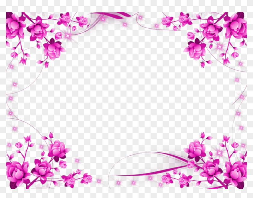 Pink Floral Border Png Image Transparent Vector, Clipart, - Pink Floral Border Transparent Background #462812