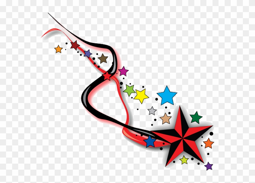 Shooting Star Clipart No Background - Png Tattoo Star Transparent Png #462837