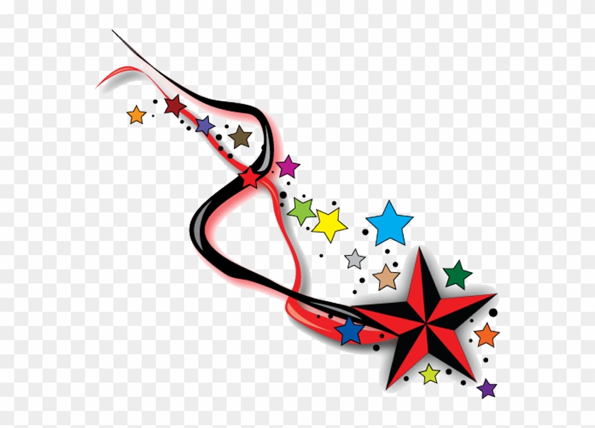 Shooting Star Clipart No Background - Png Tattoo Star Transparent Png