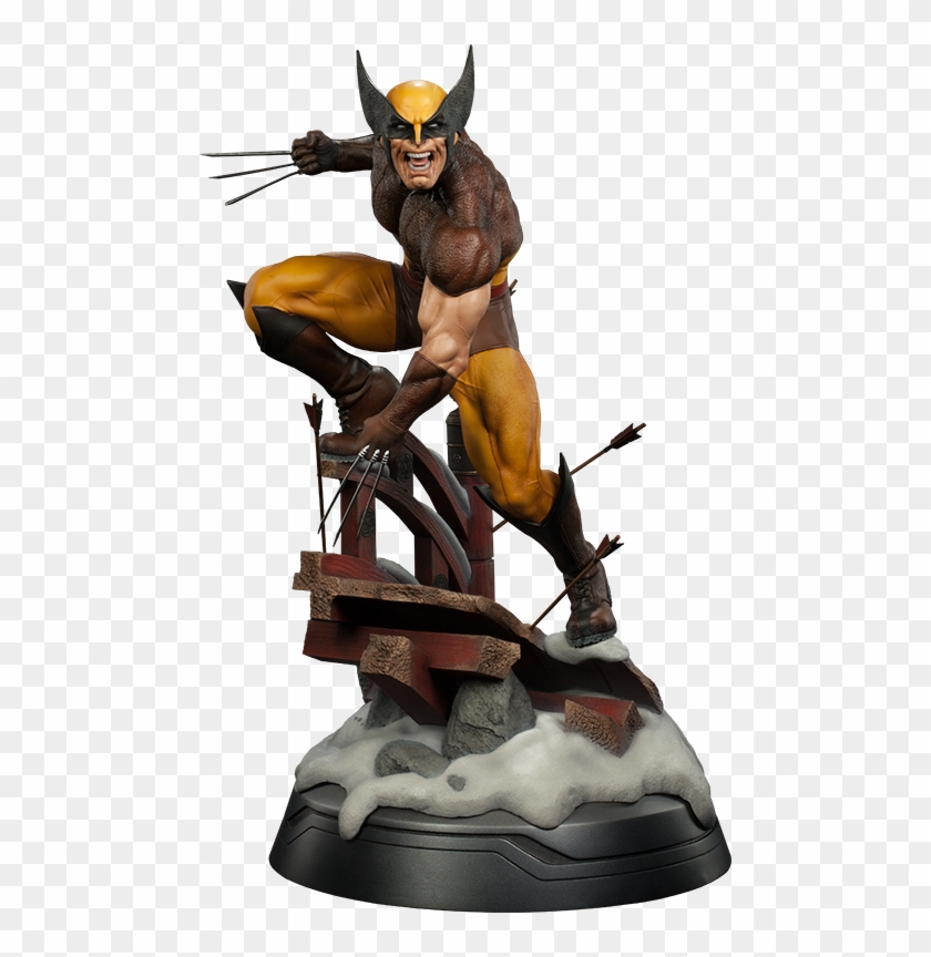 480 X 784 1 - Wolverine Brown Statue Clipart