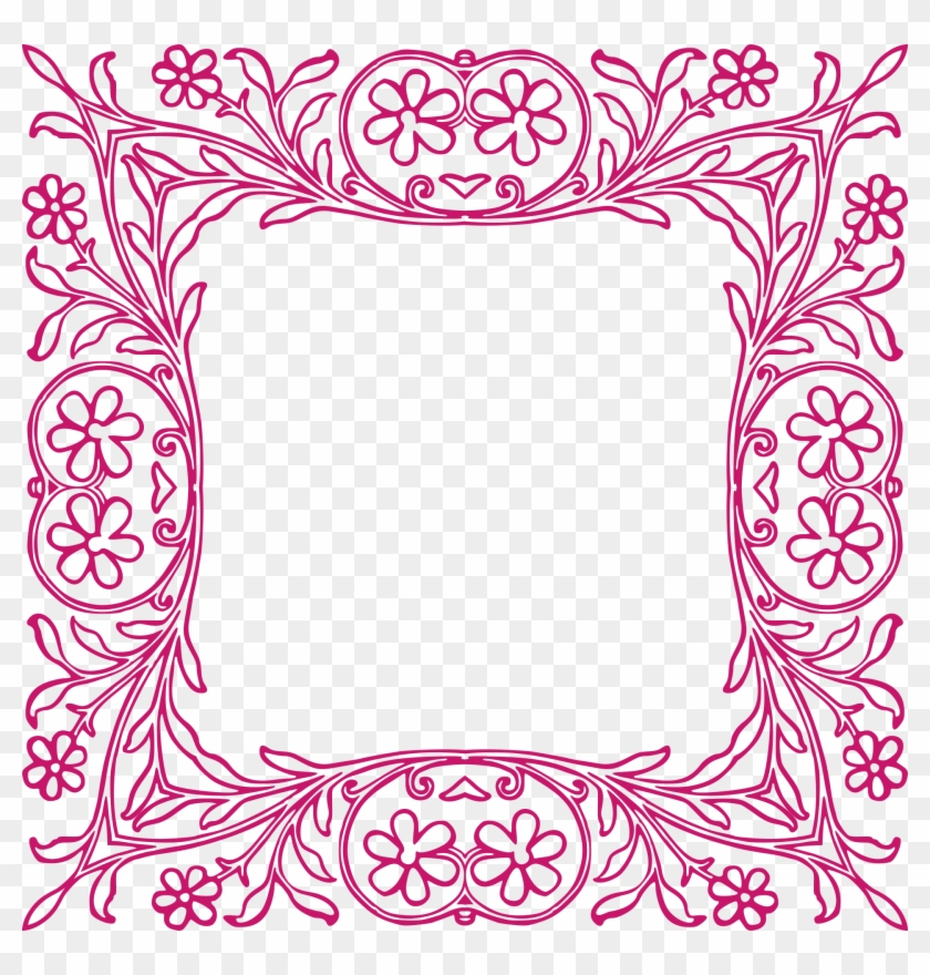 Download Flower Border Png Transparent Image - Printable The Art Therapy Colouring Book Clipart
