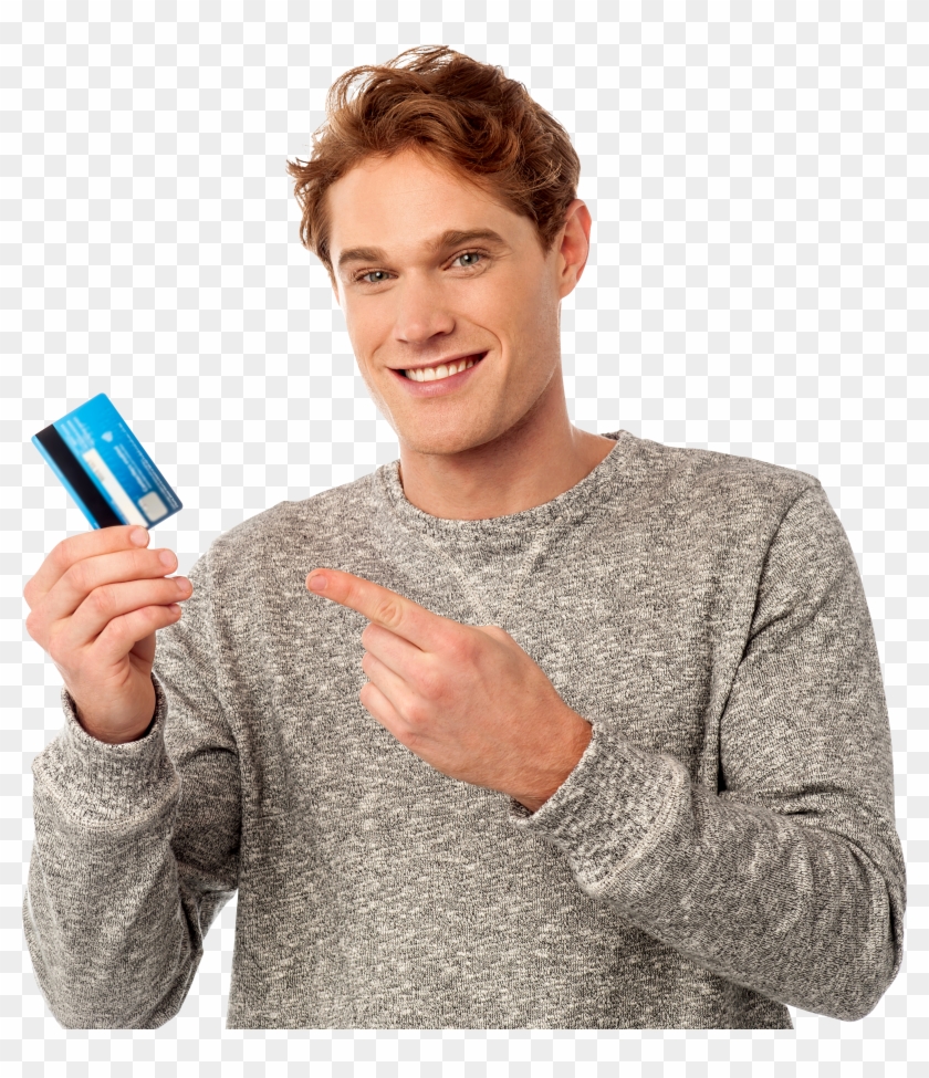Man Holding Credit Card Clipart #463009