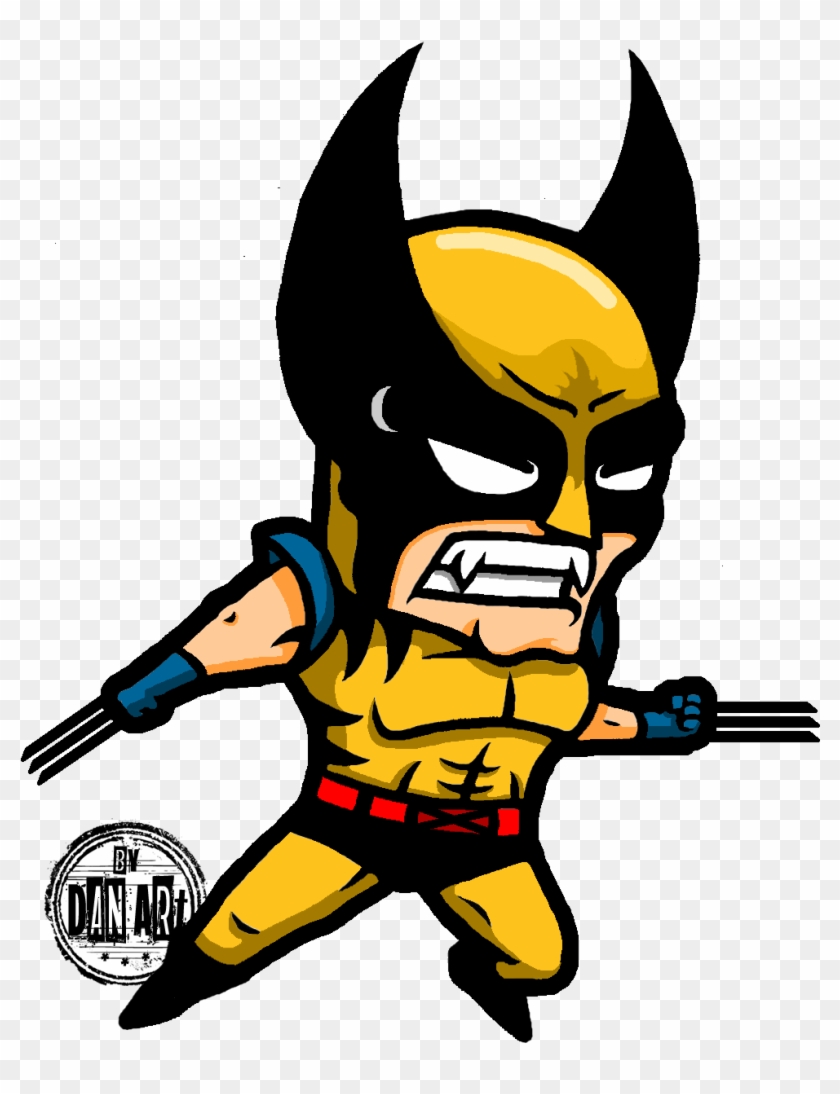 Clip Art Superhero Caricature - Caricatura Imagenes De Wolverine - Png Download