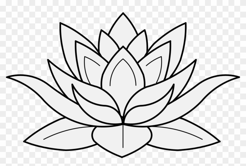 Lotus Flower Drawing 20 Intricate Drawing Lotus Flower - Lotus Flower Traceable Clipart #463211