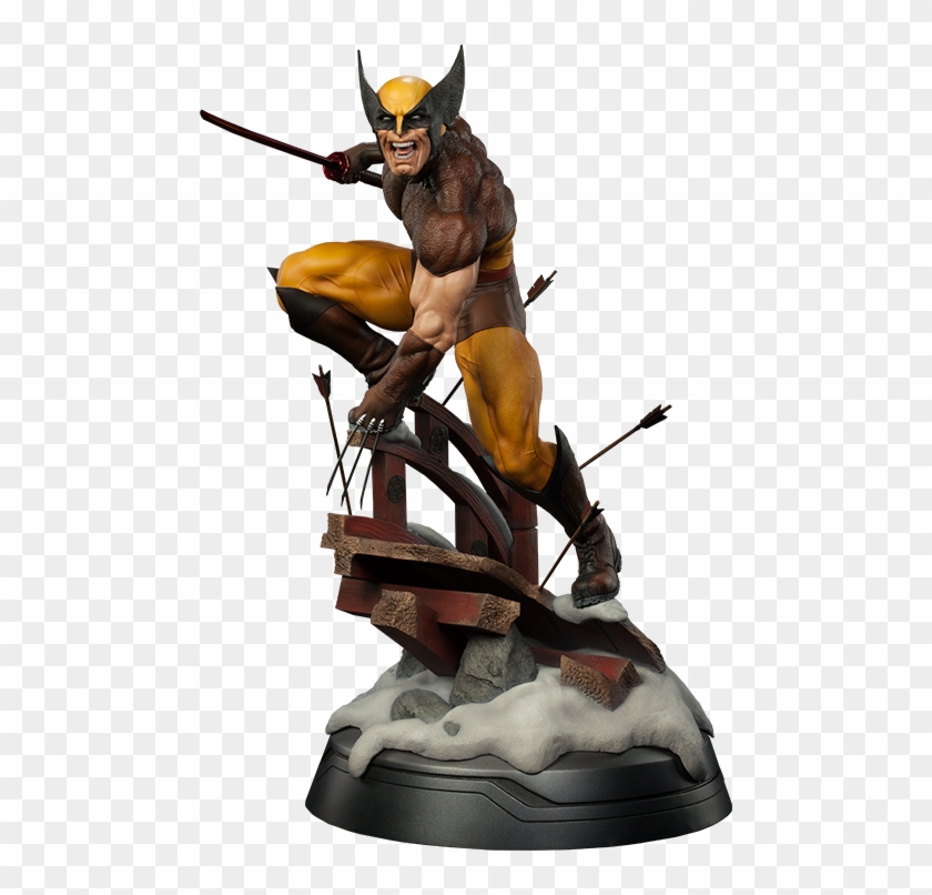 Wolverine Brown Costume Premium Format - Wolverine Statues Clipart