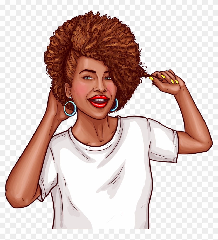 Download - Woman Black Pop Art Clipart