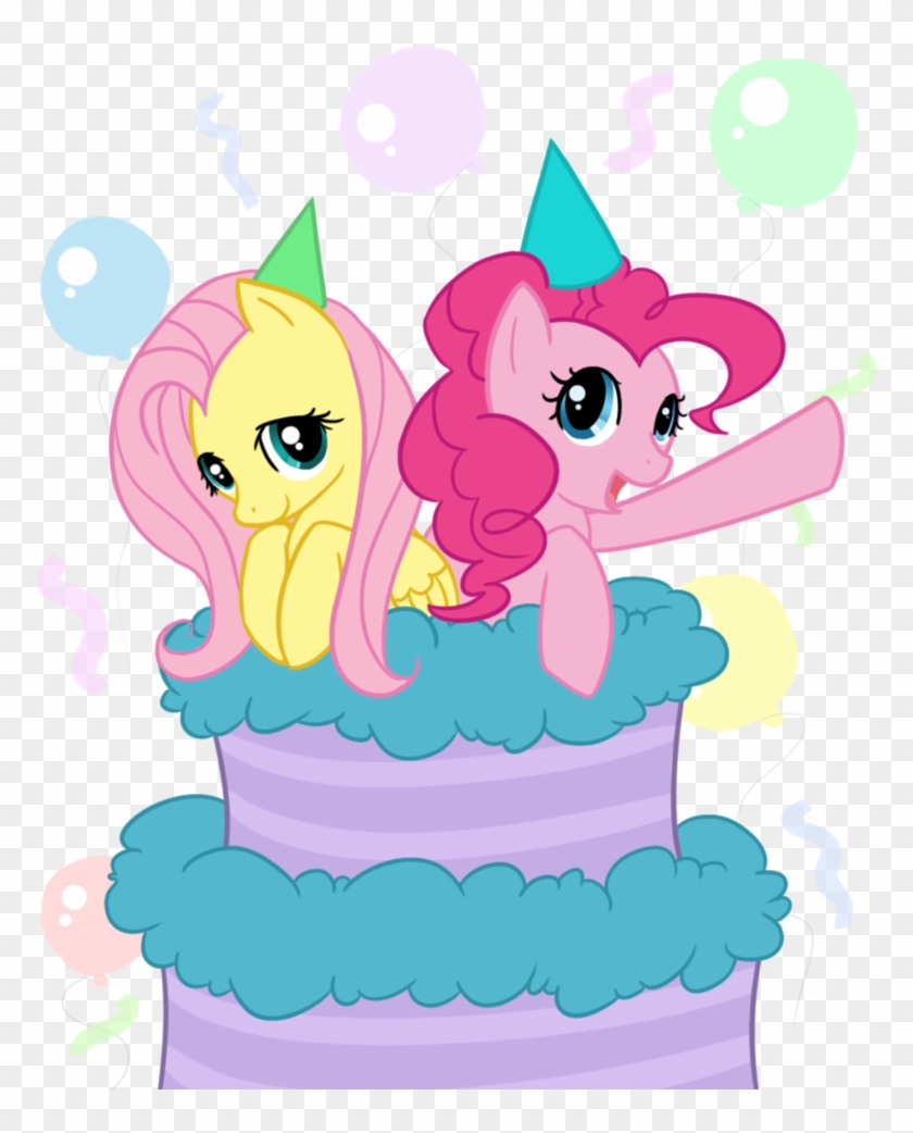 Pinkie Pie Fluttershy Pink Mammal Cartoon Vertebrate - My Little Pony Birthday Png Clipart #463386